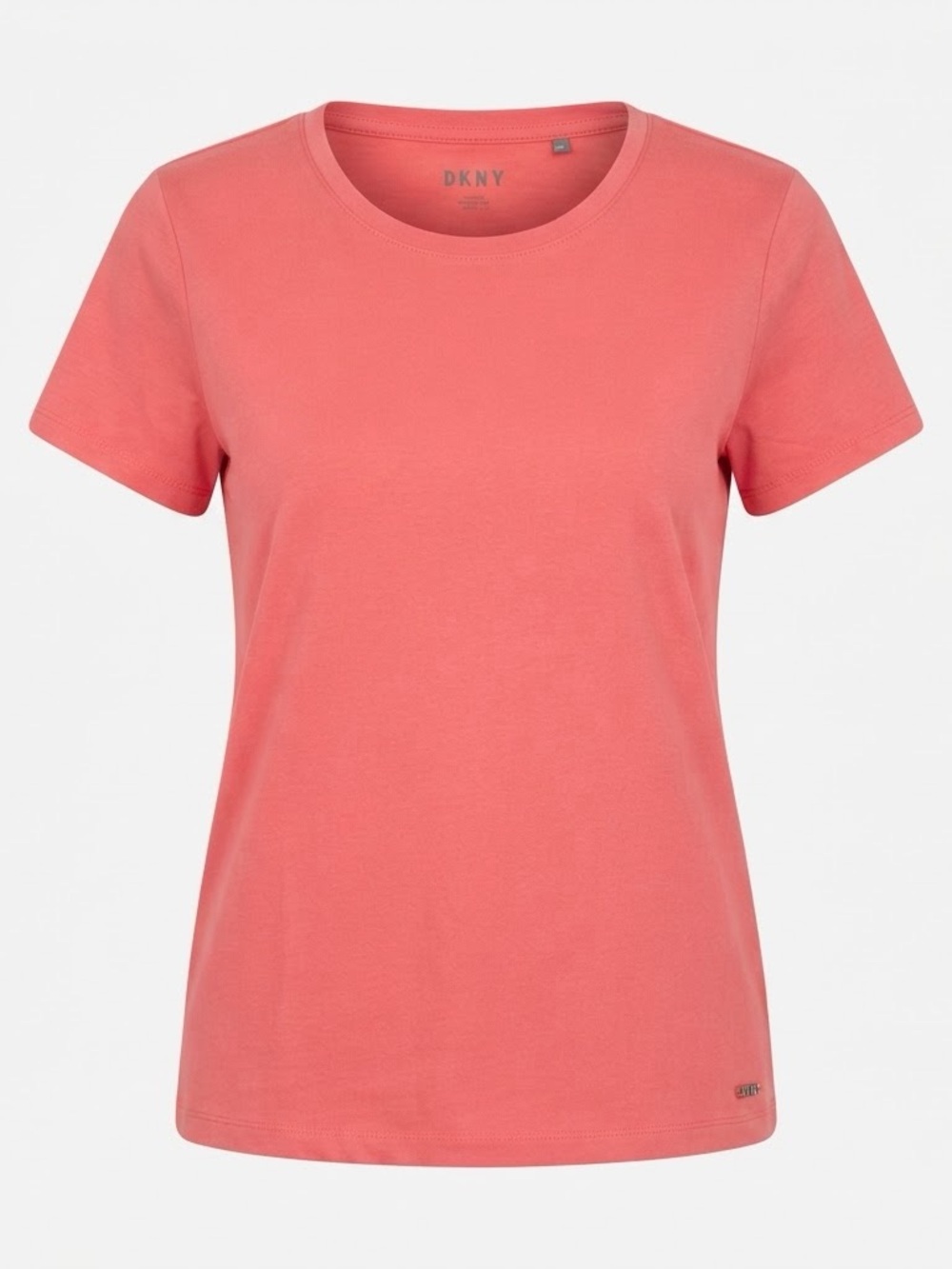 DKNY Women’s Coral Pink Cotton Crew Neck T-Shirt XL NWT